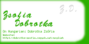 zsofia dobrotka business card